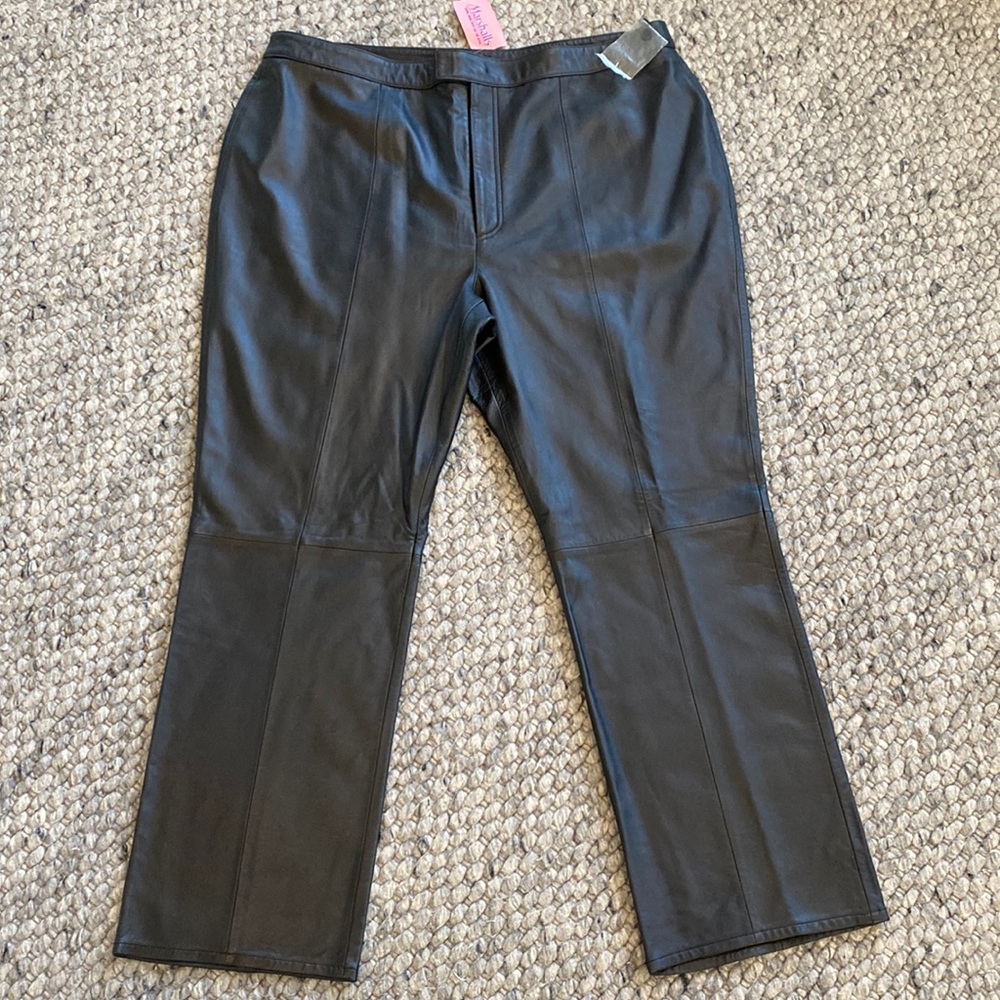 Garson Black Leather Pant.